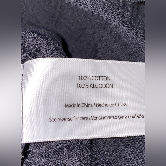 Three Dot‎ Women Cap Sleeve Double Gauze Black Top Size  X-Large - Picture 6 of 9